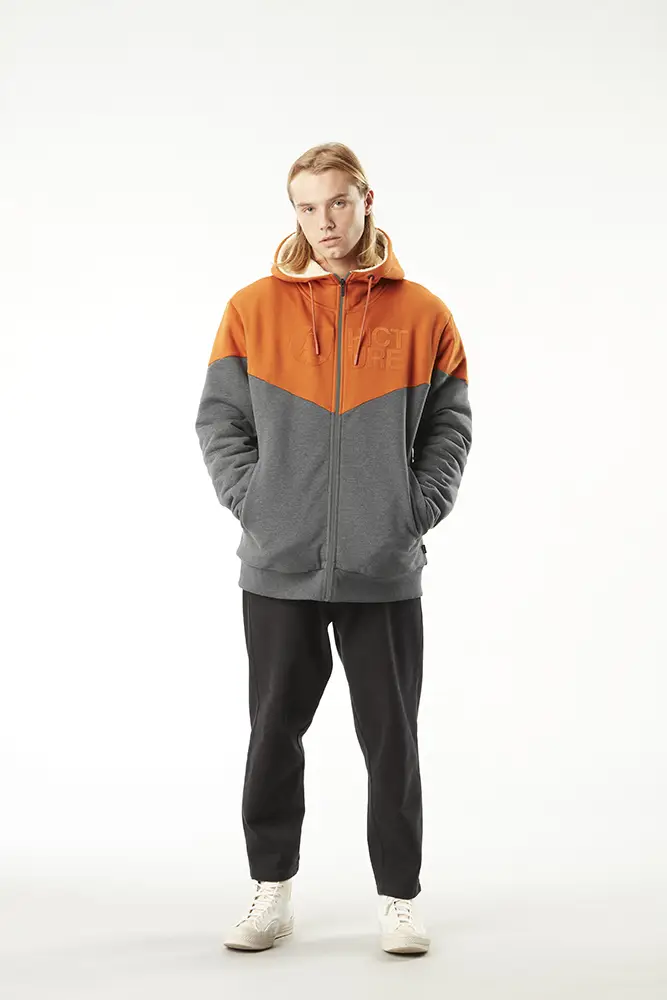 Picture Organic толстовка Basement Plush Hoody red clay-dark grey XXL - 2 - Robinzon.ua