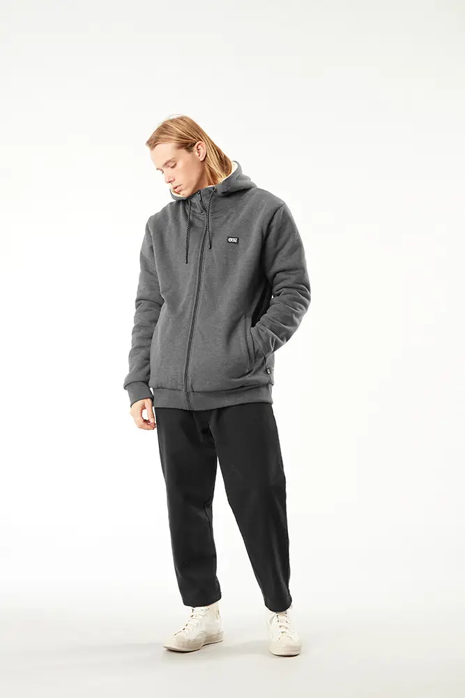 Picture Organic толстовка Yinni Plush Zip Hoody dark grey melange XXL - 2 - Robinzon.ua