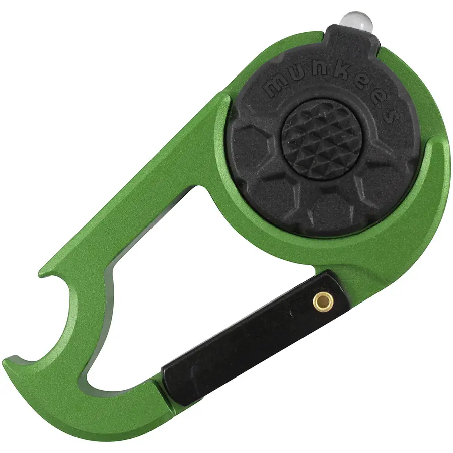 Munkees 1089 брелок-ліхтарик Carabiner LED with Bottle Opener NEW grass green - Robinzon.ua