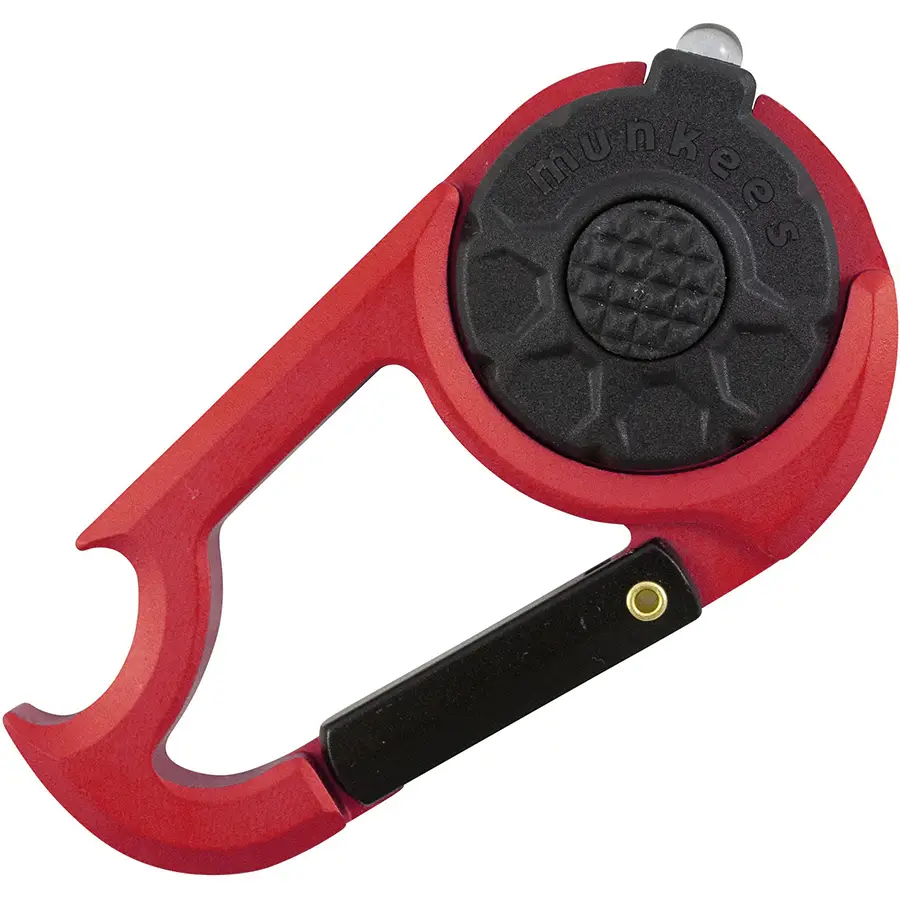 Munkees 1089 брелок-ліхтарик Carabiner LED with Bottle Opener NEW red - Robinzon.ua
