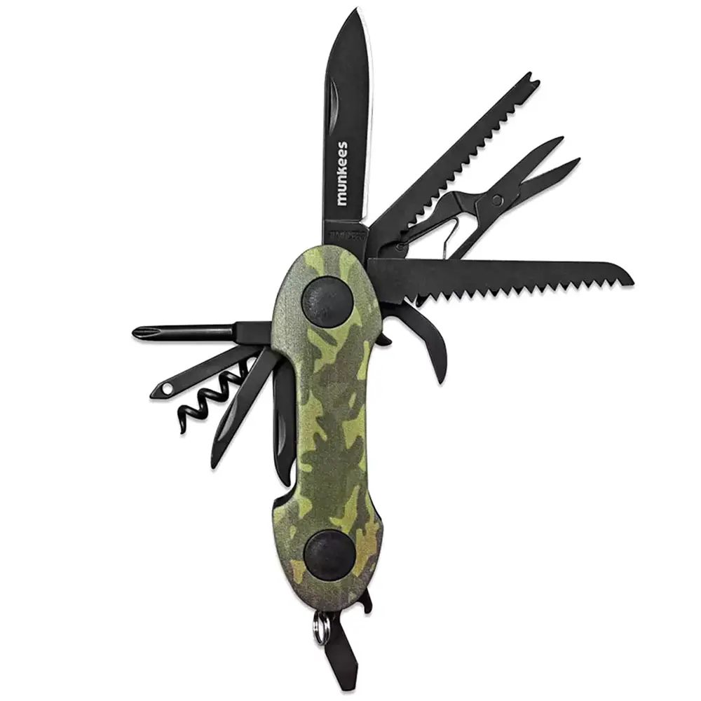 Munkees 2579 брелок-мультиінструмент Pocket Knife Camo green - Robinzon.ua