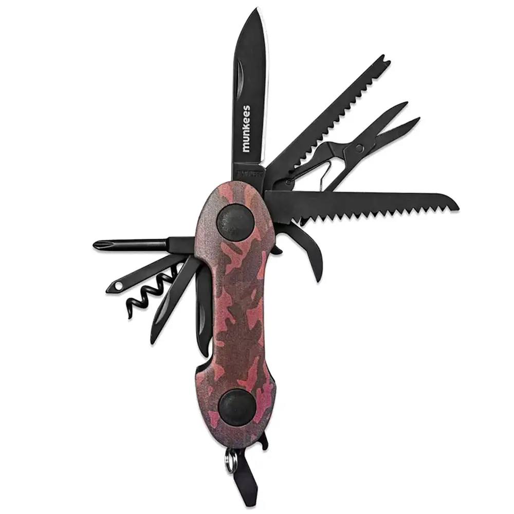 Munkees 2579 брелок-мультиінструмент Pocket Knife Camo red - Robinzon.ua