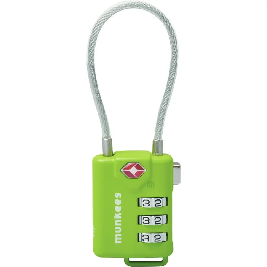 Munkees 3609 брелок-замок TSA Cable Combi Lock lime - Robinzon.ua