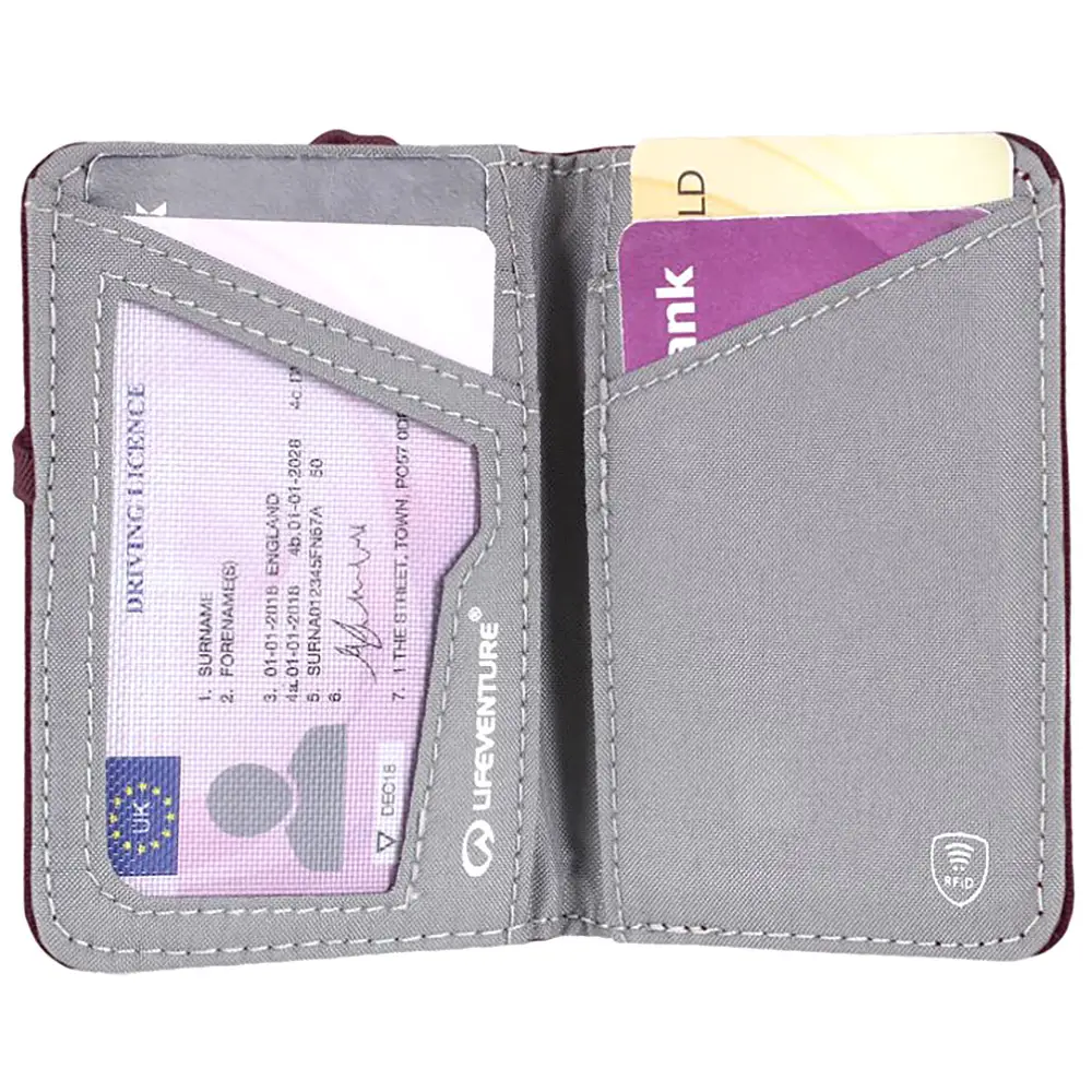 Lifeventure гаманець Recycled RFID Card Wallet plum - 3 - Robinzon.ua