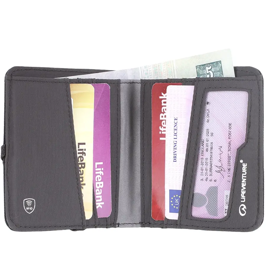 Lifeventure кошелек Recycled RFID Compact Wallet grey - 3 - Robinzon.ua