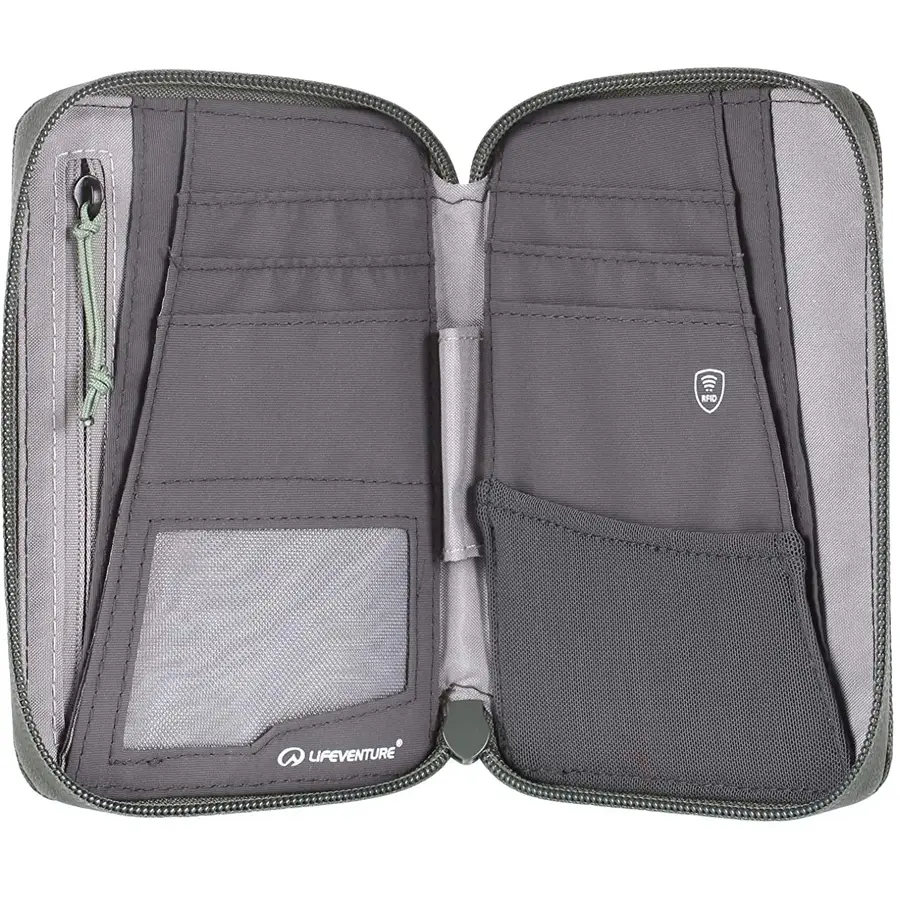 Lifeventure кошелек Recycled RFID Mini Travel Wallet olive - 2 - Robinzon.ua