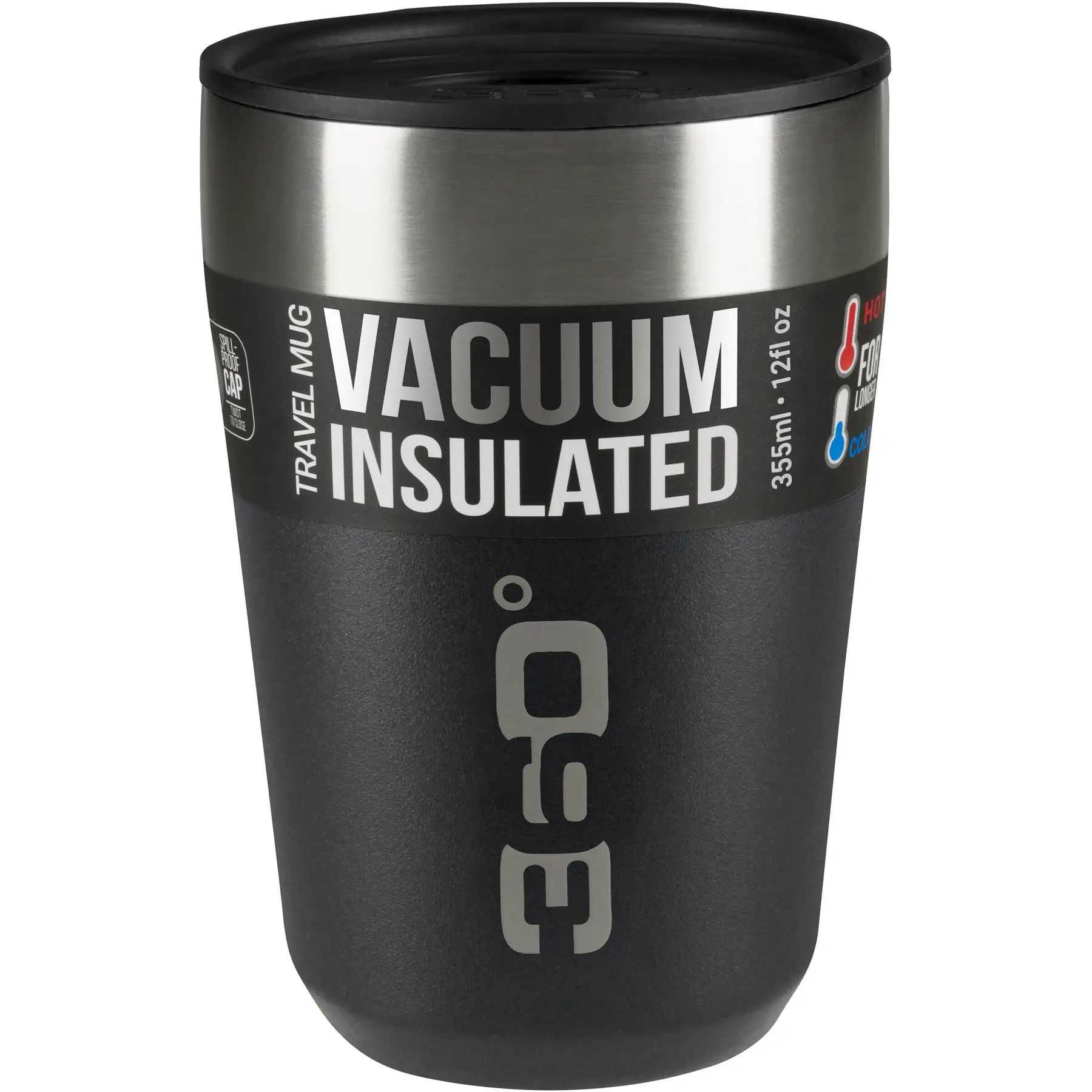 Кружка з кришкою 360° degrees Vacuum Insulated Stainless Travel Mug, Black, Regular (STS 360BOTTVLREGBK) - 2 - Robinzon.ua