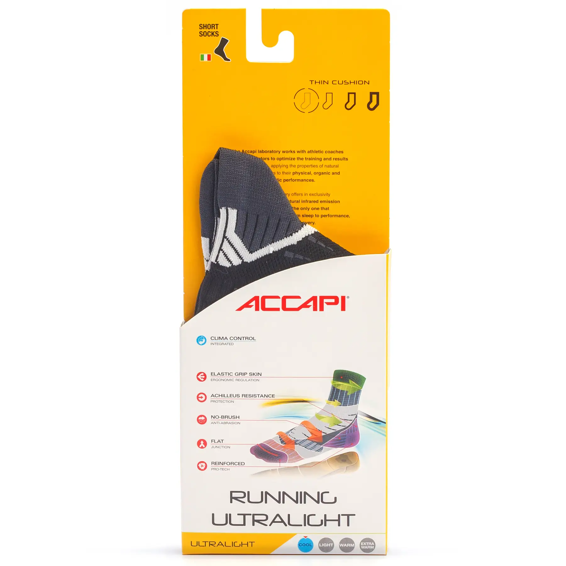 Термошкарпетки Accapi Running UltraLight, Black, 45-47 (ACC H1308.999-IV) - 2 - Robinzon.ua
