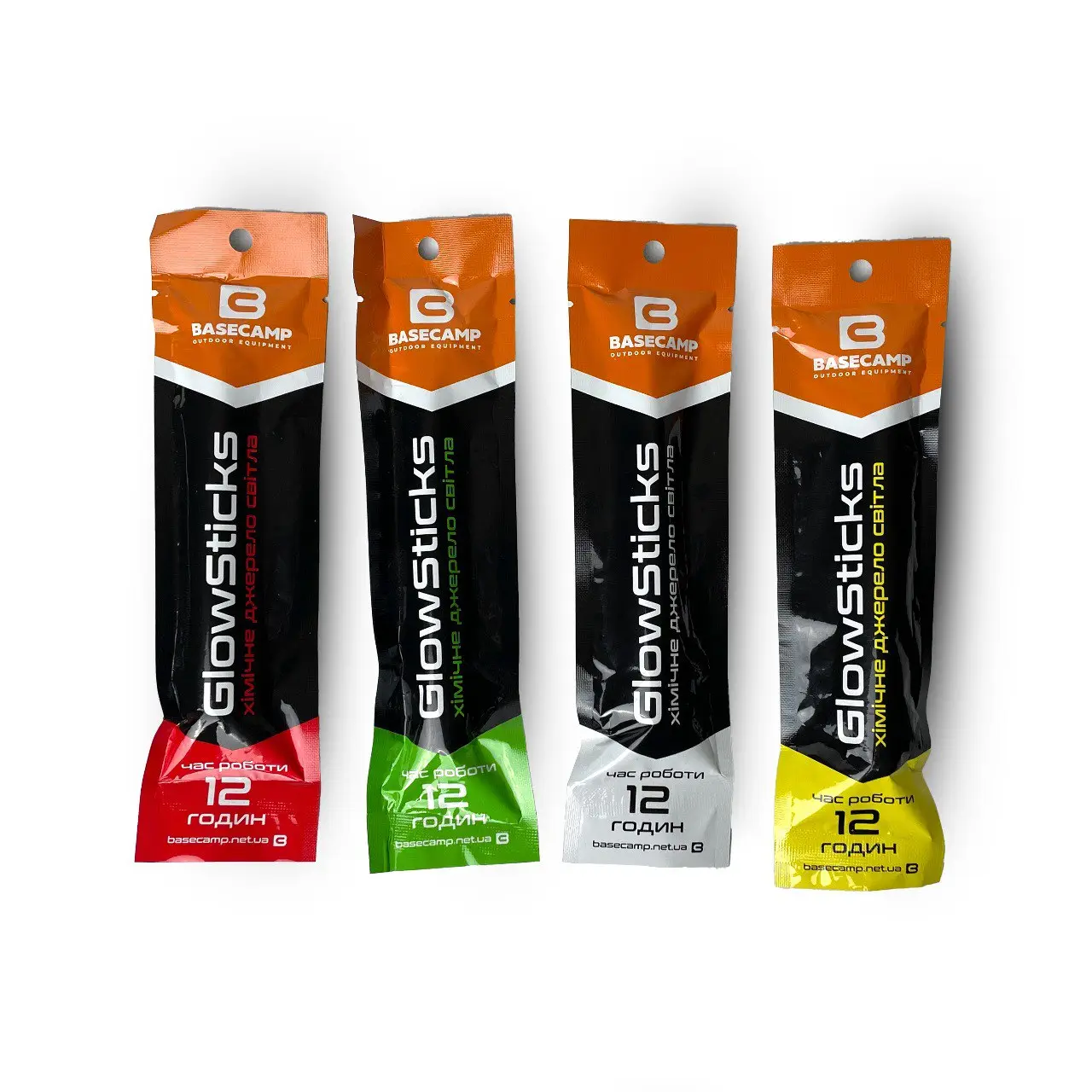 Хімічне джерело світла BaseCamp GlowSticks, Red (BCP 60414) - 1 - Robinzon.ua