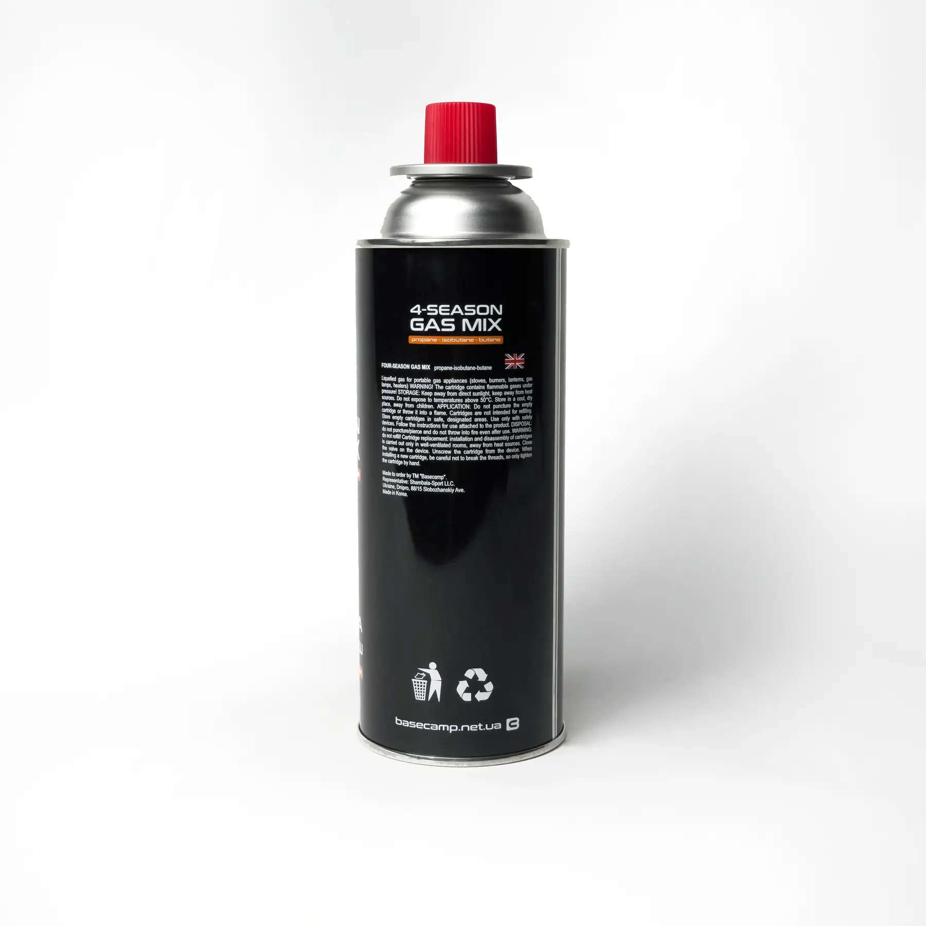 Газовий балон BaseCamp 4 Season Gas 220 г (BCP 70200) - 2 - Robinzon.ua