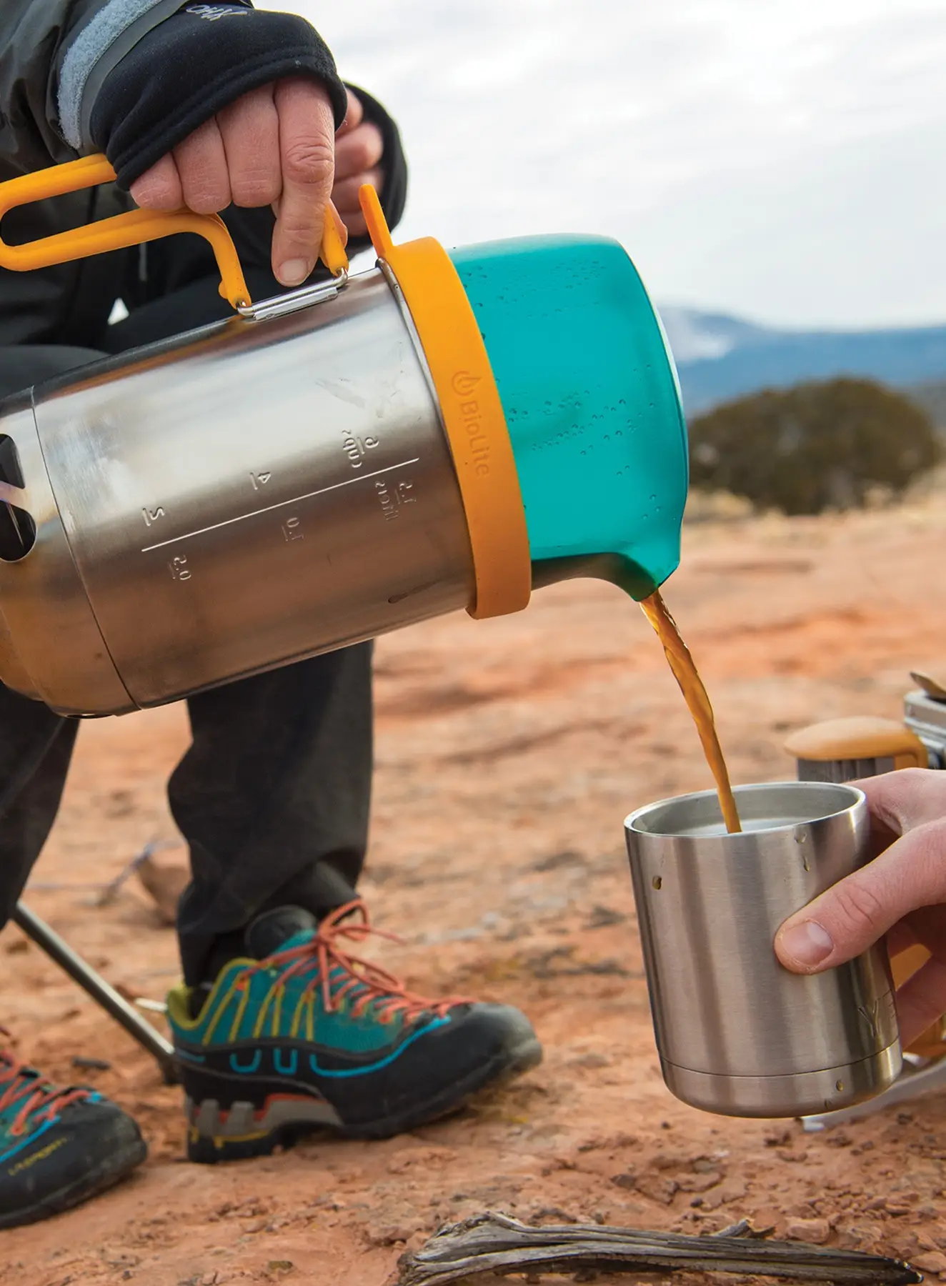 Набір чайник з френч-пресом Biolite Campstove KettlePot & Coffee Set (BLT BNA0101) - 7 - Robinzon.ua