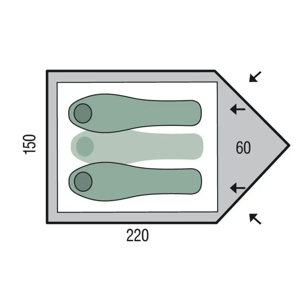 Намет двомісний Pinguin Scout 2, Green (PNG 132) - 1 - Robinzon.ua