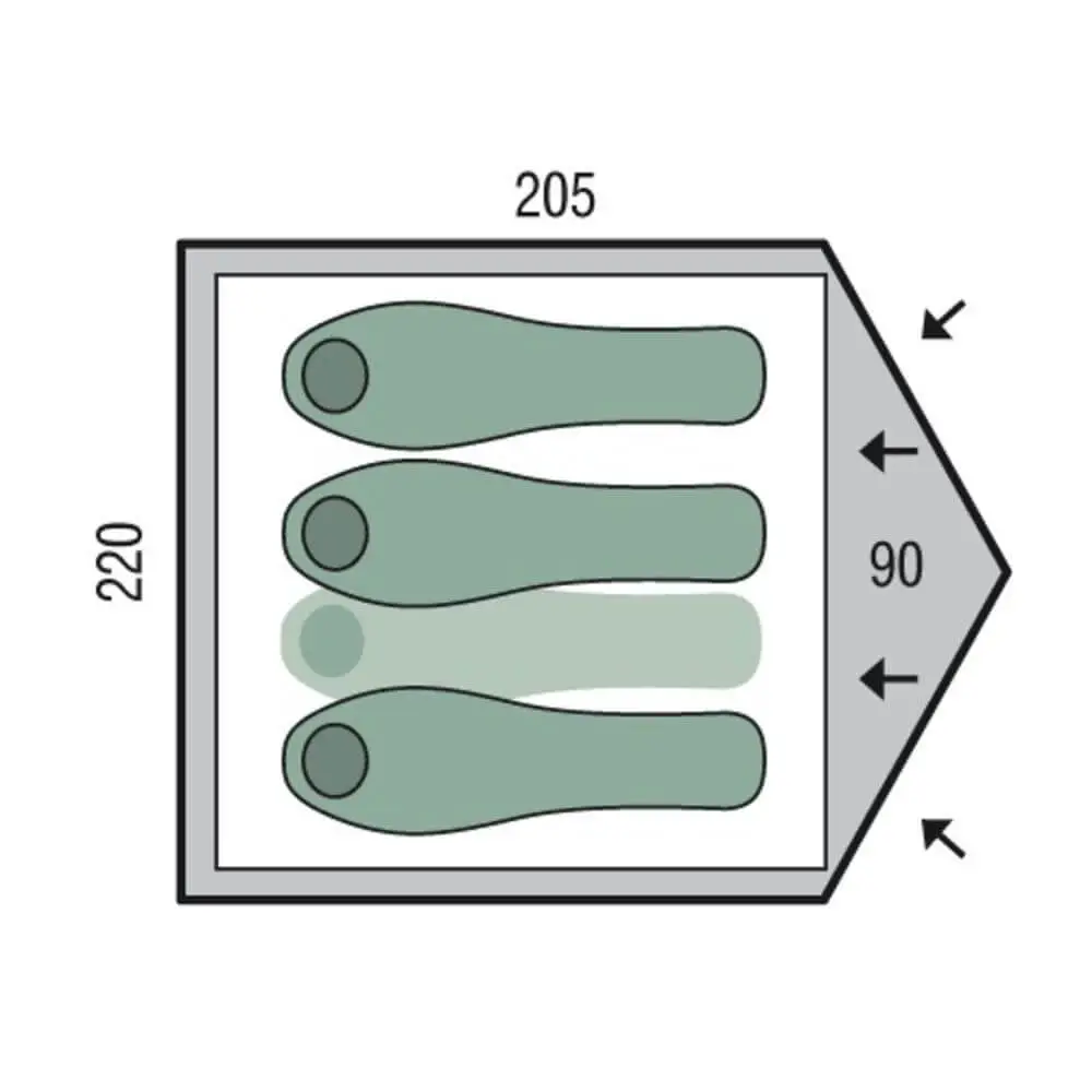 Намет тримісний Pinguin Serac Green (PNG 133) - 1 - Robinzon.ua
