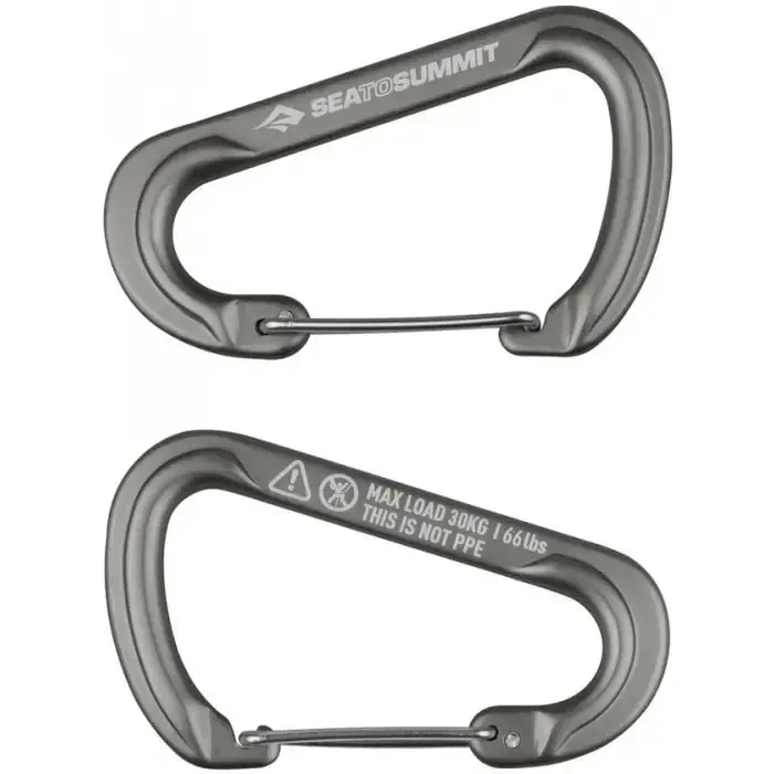 Набір карабінів Accessory Carabiner Large Titanium 2pcs від Sea To Summit, Titanium (STS ATD0140-00122101) - Robinzon.ua