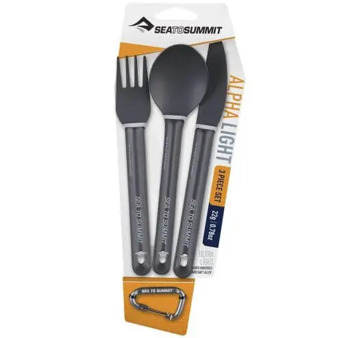 Набір столових приборів Alpha Light Cutlery Set Grey від Sea to Summit (STS ACUTALSET3) - Robinzon.ua