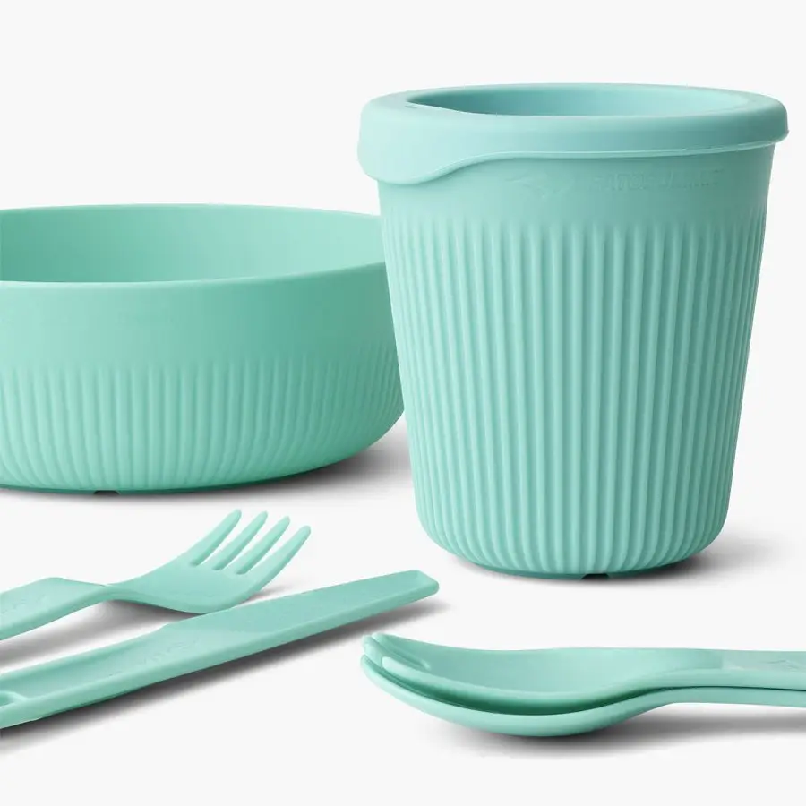 Набір посуду Sea to Summit Passage Dinnerware Set, 1P, 6 Piece, Aqua Sea Blue (STS ACK037051-120215) - 1 - Robinzon.ua