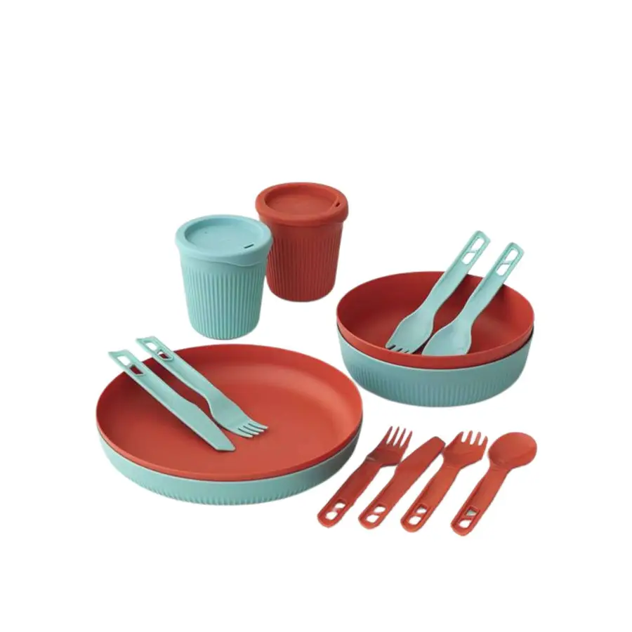 Набір посуду Sea to Summit Passage Dinnerware Set, 2P, 14 Piece, Spicy Orange/Aqua Sea Blue (STS ACK037051-122123) Набір посуду Sea to Summit Passage Dinnerware Set, 2P, 14 Piece, Spicy Orange/Aqua Sea Blue (STS ACK037051-122123) - Robinzon.ua