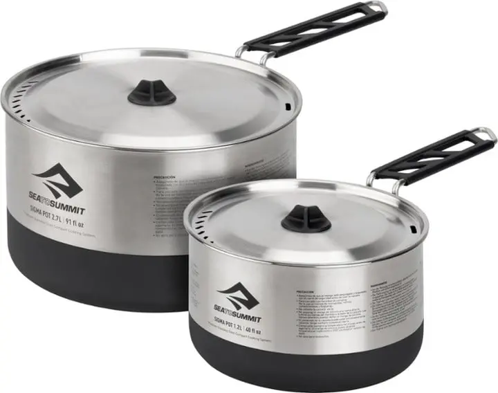 Набір посуду Sigma Pot Set 2.0 від Sea To Summit, Silver (STS AKI5009-03121808) - Robinzon.ua