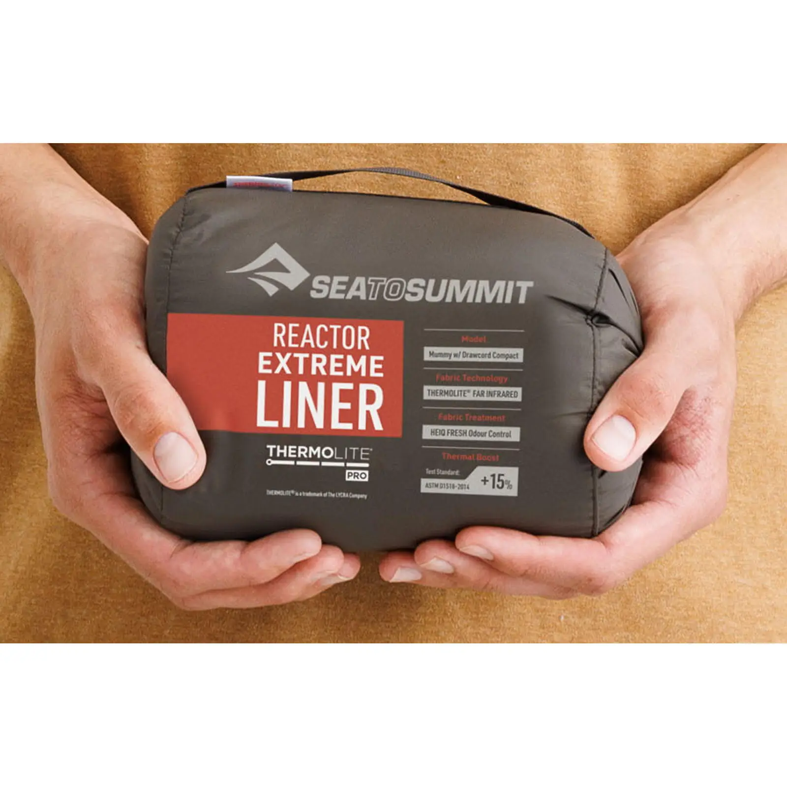 Вкладиш в спальник Sea to Summit Reactor Extreme Sleeping Bag Liner, Spicy Orange, Compact, Mummy w/ Drawcord, 177 см (STS ASL031071-190802) - 6 - Robinzon.ua