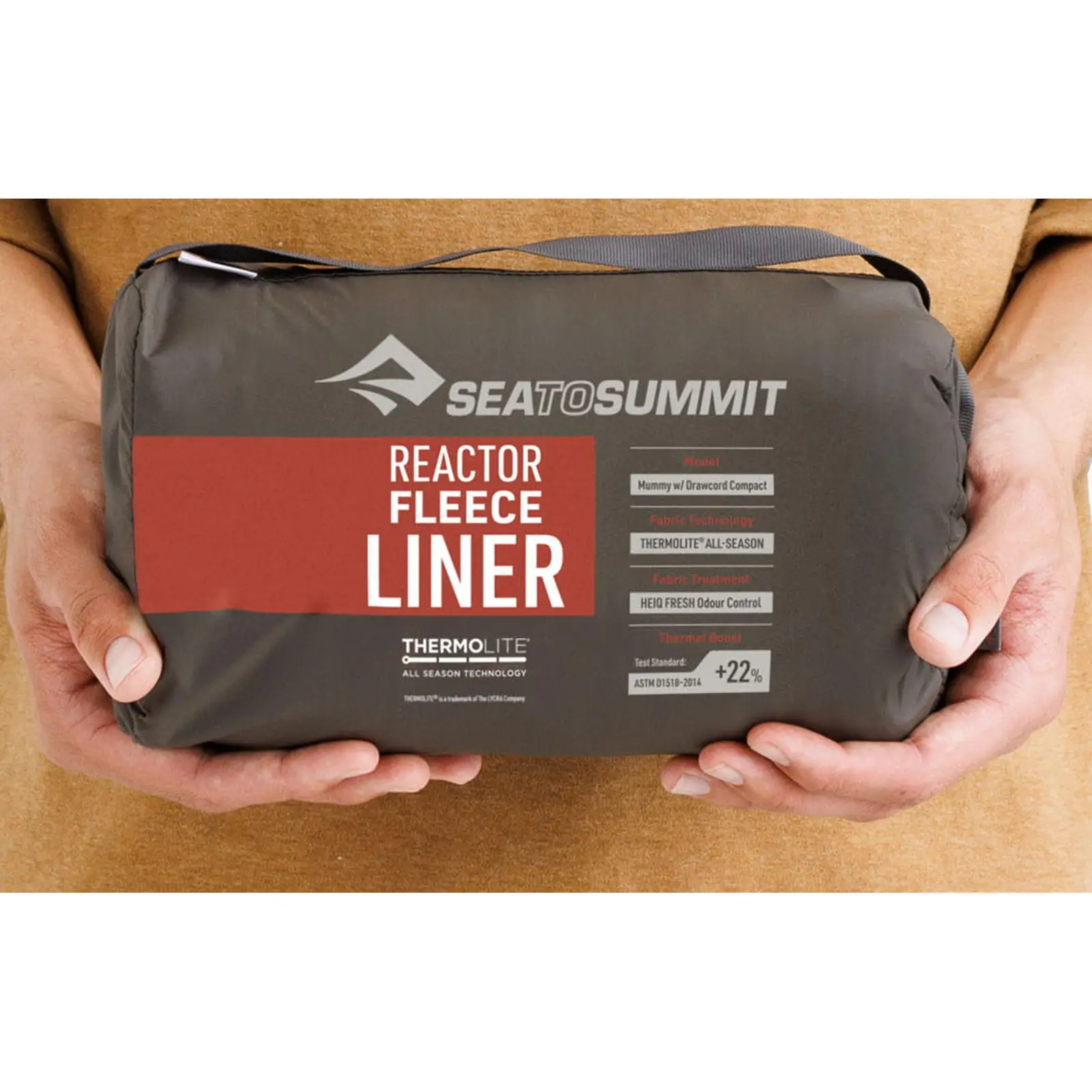 Вкладиш в спальник Sea to Summit Reactor Fleece Sleeping Bag Liner, Picante Red, Standart, Mummy w/ Drawcord, 198 см (STS ASL031031-191904) - 6 - Robinzon.ua