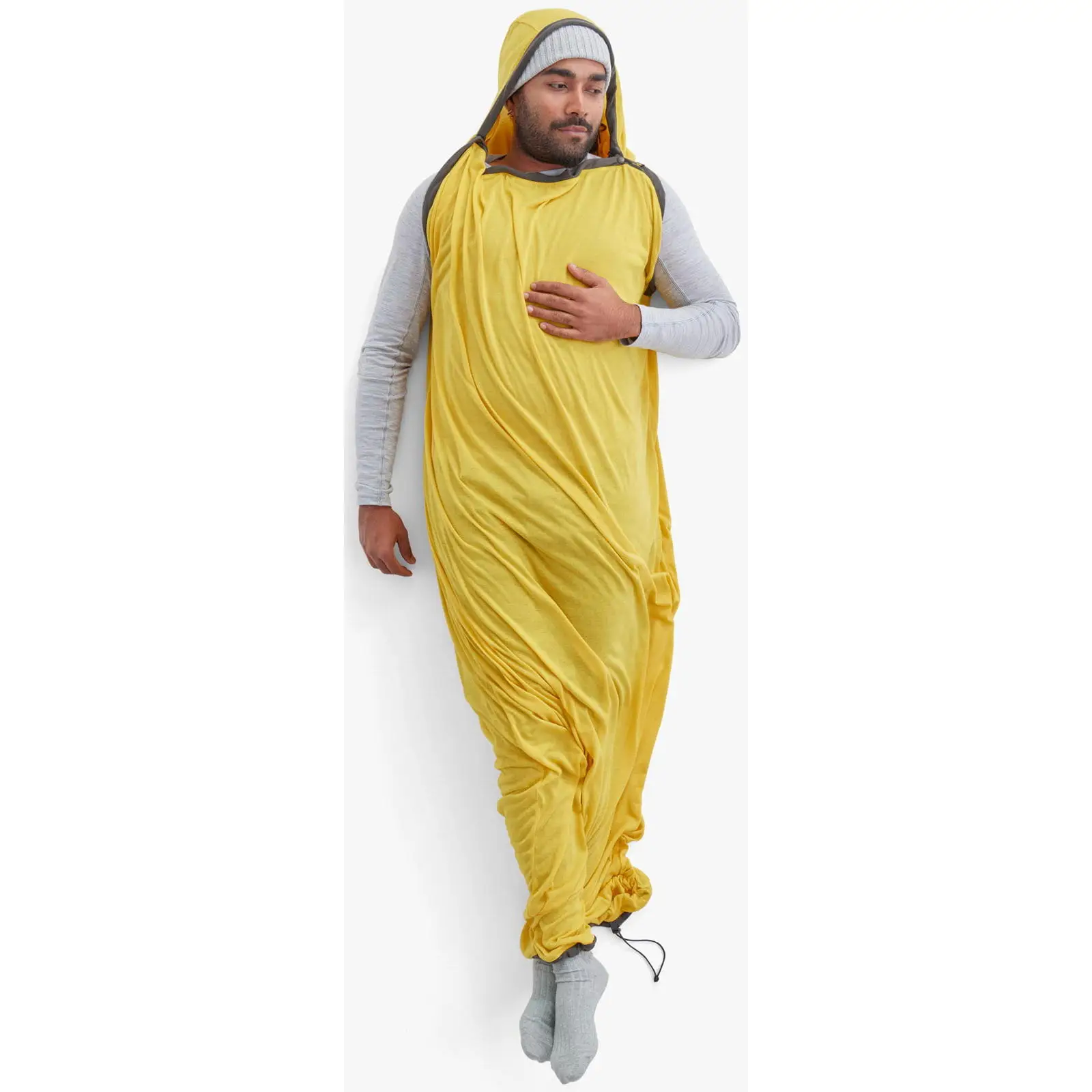 Вкладиш в спальник Sea to Summit Reactor Sleeping Bag Liner, Sulfur Yellow, Standart, Mummy w/ Drawcord, 198 см (STS ASL031061-190906) - 5 - Robinzon.ua