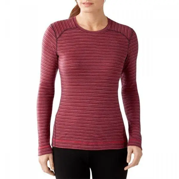 Термофутболка жіноча Smartwool Merino 250 Baselayer Pattern Crew Aubergin Heather, р.XS (SW SS226.765-XS) - Robinzon.ua