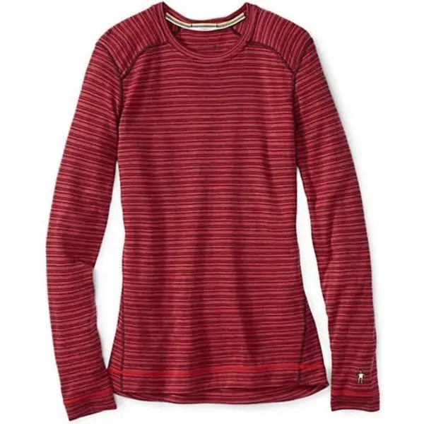 Термофутболка жіноча Smartwool Merino 250 Baselayer Pattern Crew Aubergin Heather, р.XS (SW SS226.765-XS) - 1 - Robinzon.ua