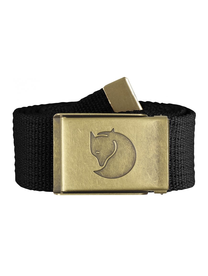 Пояс FJALLRAVEN Canvas Brass Belt 4 cm Чорний - Robinzon.ua