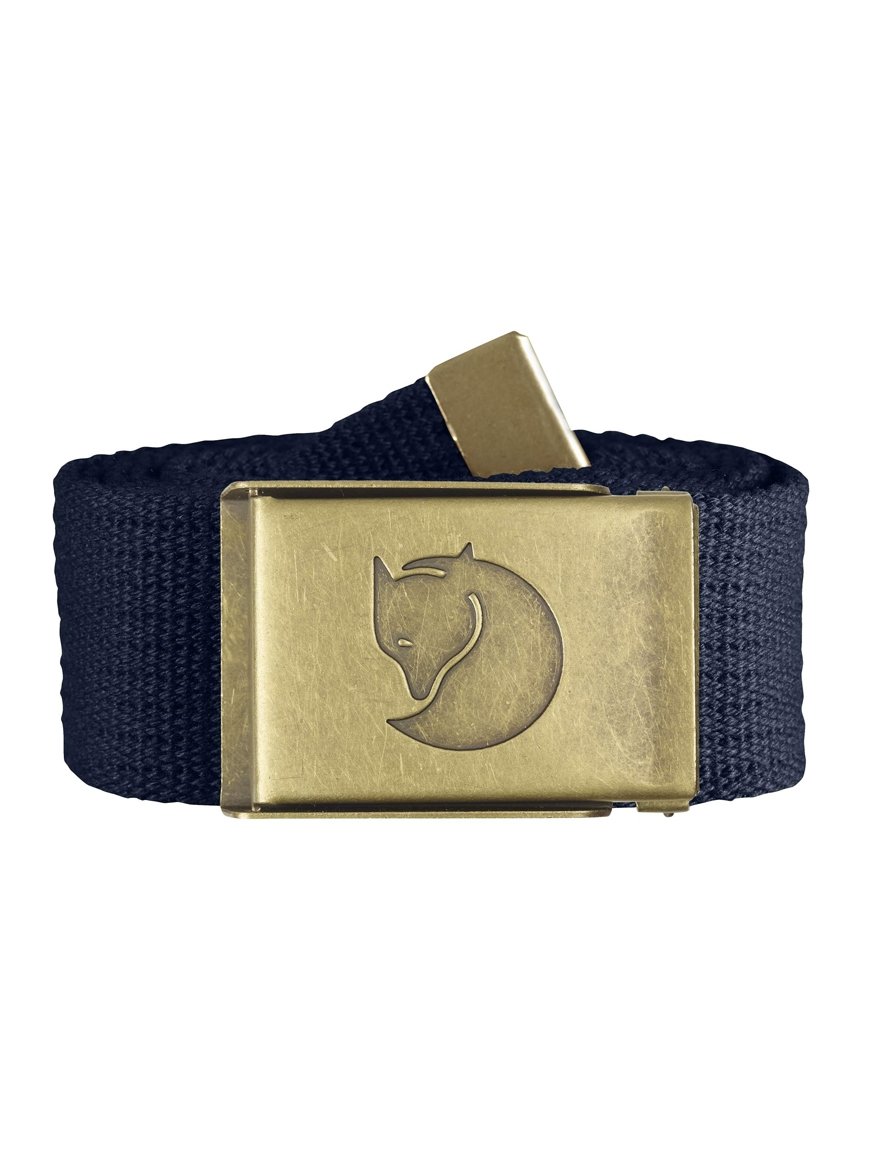 Пояс FJALLRAVEN Canvas Brass Belt 4 cm Темно-синій - Robinzon.ua