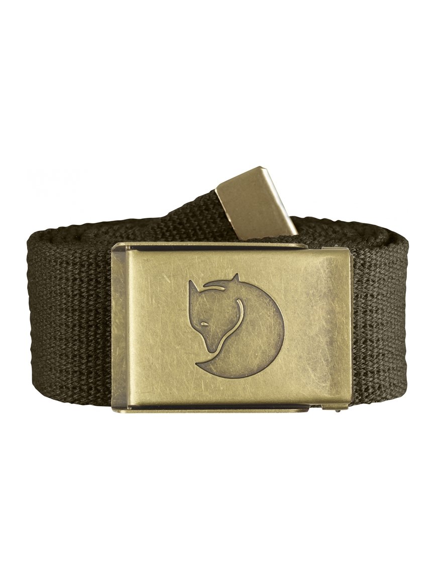 Пояс FJALLRAVEN Canvas Brass Belt 4 cm Оливковый - Robinzon.ua
