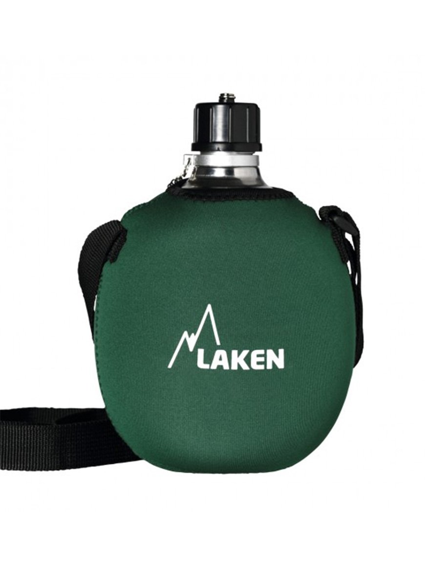 Фляга LAKEN Clasica 1L with neopren cover and shoulder strap Хакі - Robinzon.ua