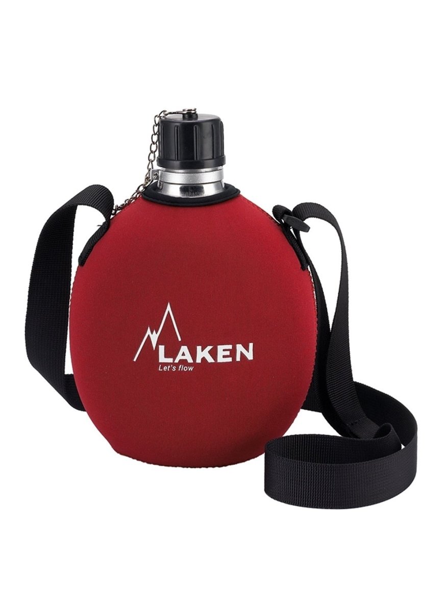 Фляга LAKEN Clasica 1L with neopren cover and shoulder strap Хаки - 1 - Robinzon.ua