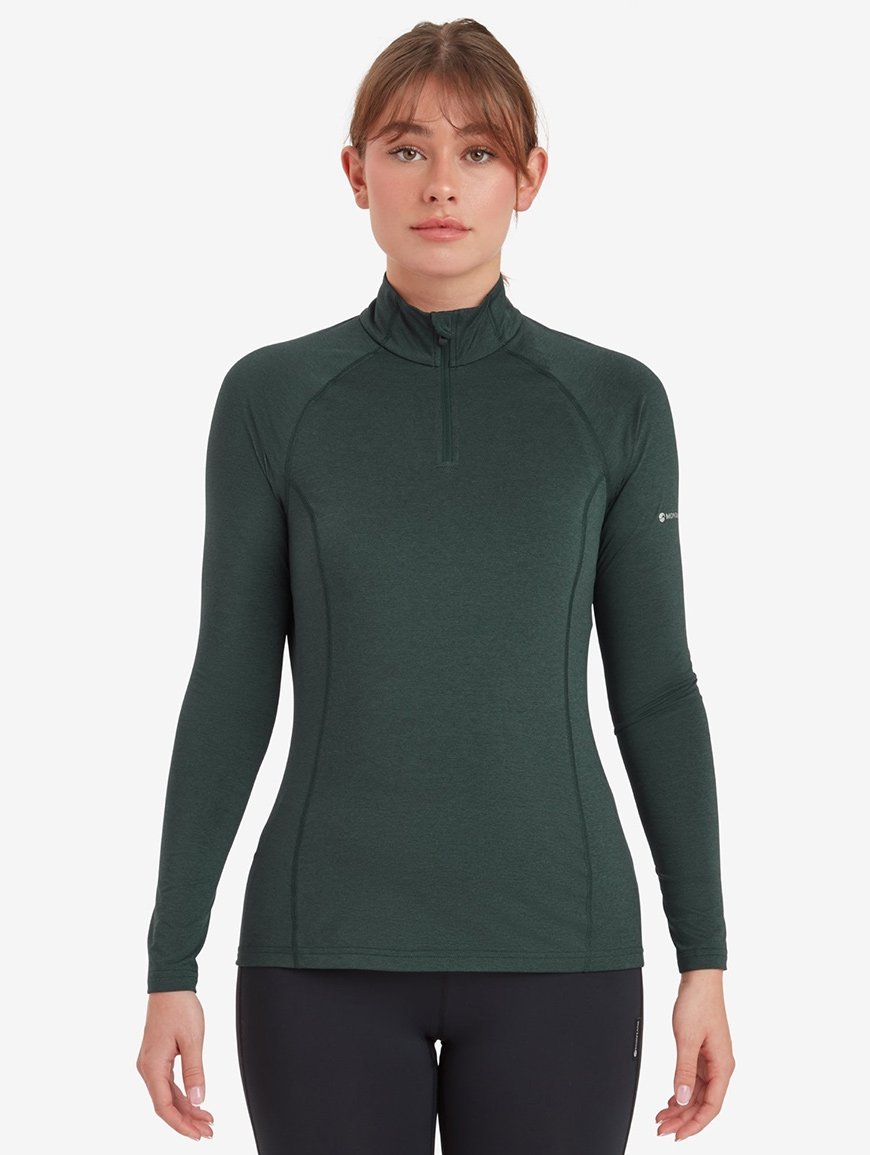 Термофутболка MONTANE Female Dart XT Zip Neck Зеленый M/12/40 - 1 - Robinzon.ua