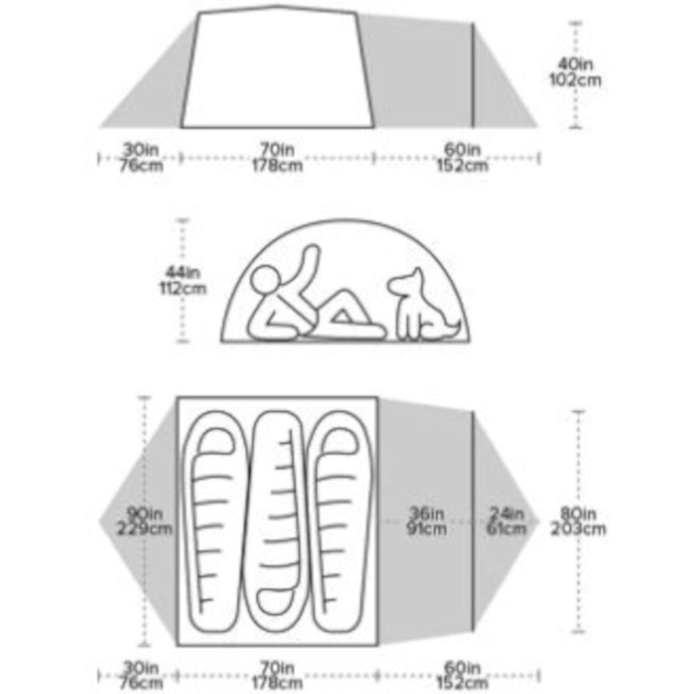 Палатка Big Agnes Blacktail 3 Hotel green/gray - 5 - Robinzon.ua