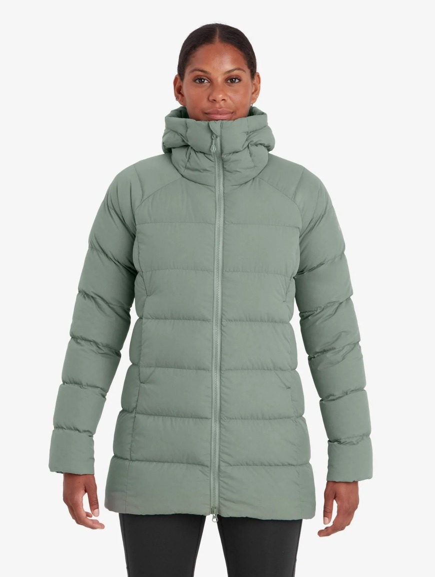 Городской женский зимний пуховик Montane Female Tundra Hoodie, Eucalyptus, XS/8/34 (5056237085865) - 1 - Robinzon.ua