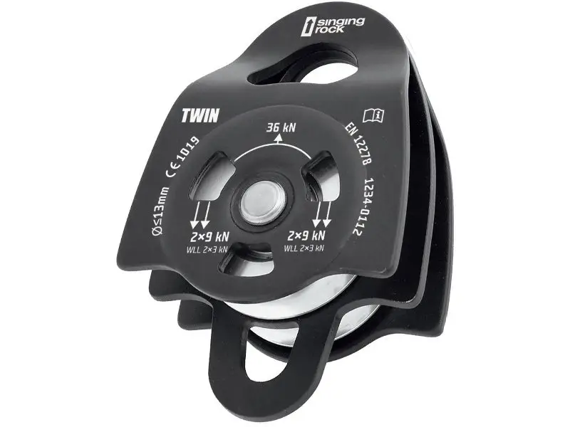 Блок ролик Singing Rock Pulley Twin Roll Black (SR RK802BB00) - Robinzon.ua