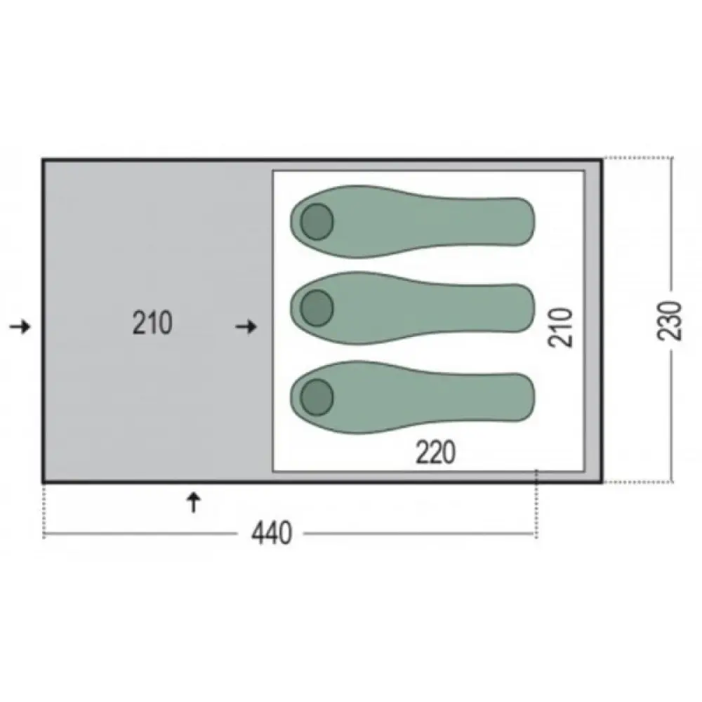 Намет тримісний Pinguin Nimbus 3, Green (PNG 144.3.Green) - 1 - Robinzon.ua