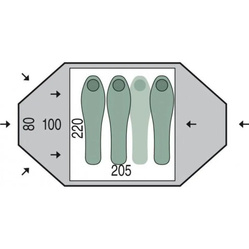 Намет тримісний Pinguin Tornado 3, Green (PNG 123) - 1 - Robinzon.ua