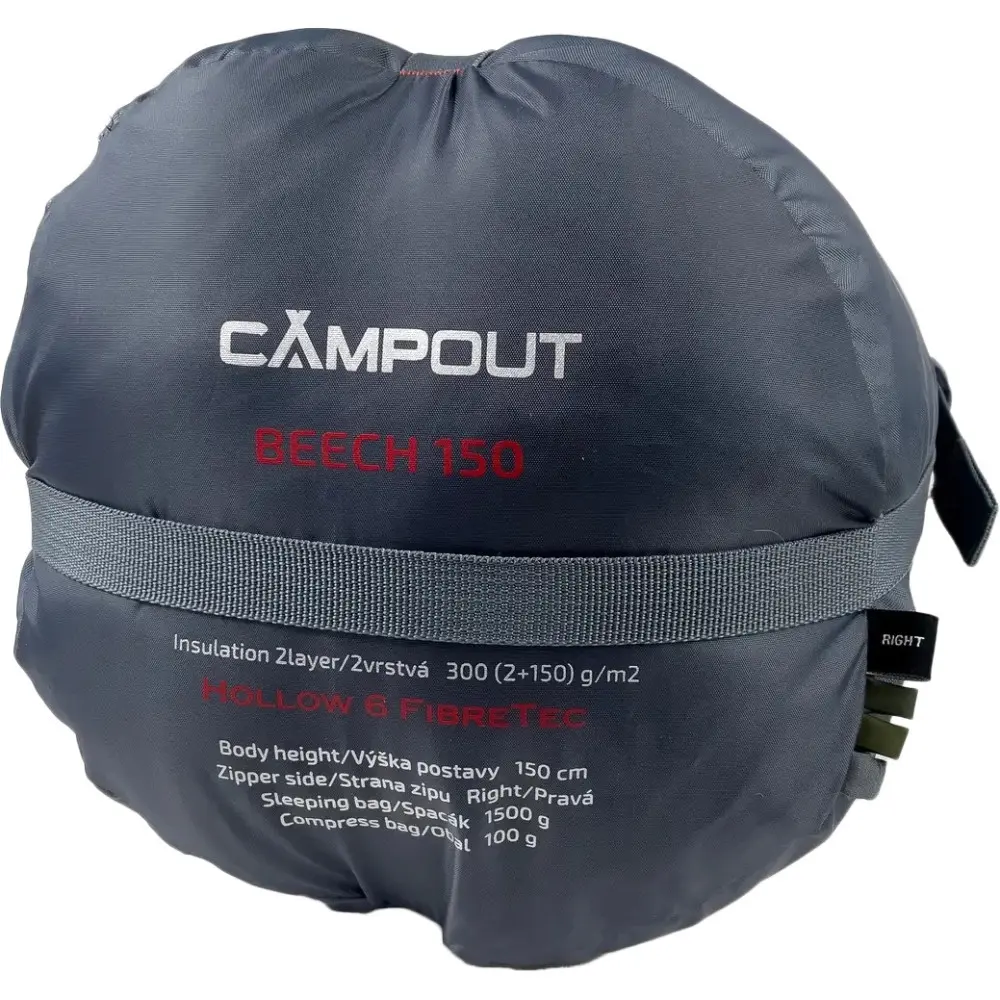 Спальний мішок Campout Beech (4/-1°C), 150 см - Left Zip, Khaki (PNG 248548) - 6 - Robinzon.ua