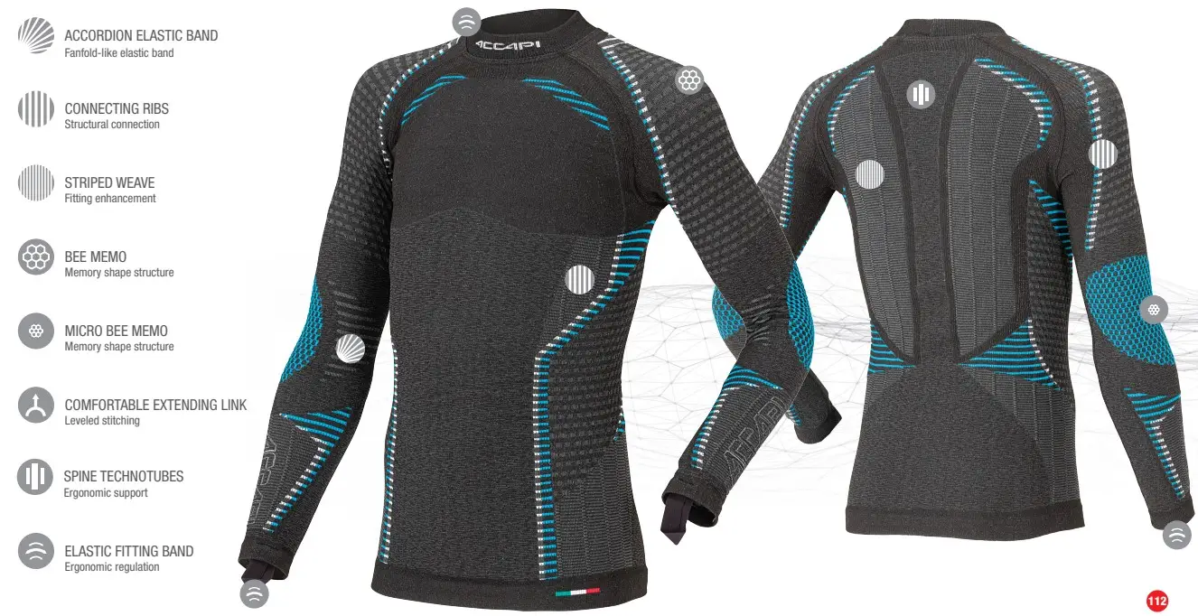 Термофутболка с длинным рукавом детская Accapи Ergoracing, Black/Anthracite, XS (ACC AА921.966-XS) - 2 - Robinzon.ua