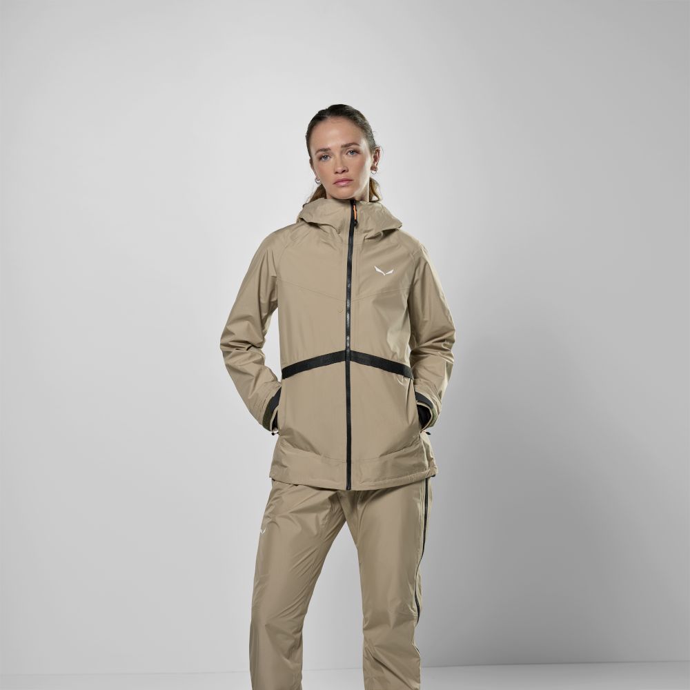 Куртка Salewa PUEZ PTX HYB Wms 46/40 (L) бежевий - 3 - Robinzon.ua