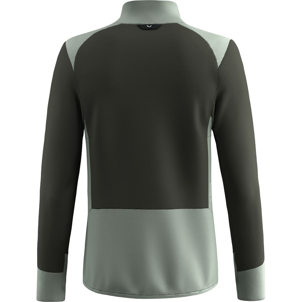 Флисовая кофта Salewa Puez Waffle HYB PL Mns 48/M оливковый/серый - 1 - Robinzon.ua