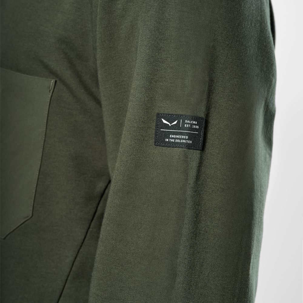 Светр Salewa Fanes Dry Pullover Mns 50/L оливковий - 3 - Robinzon.ua