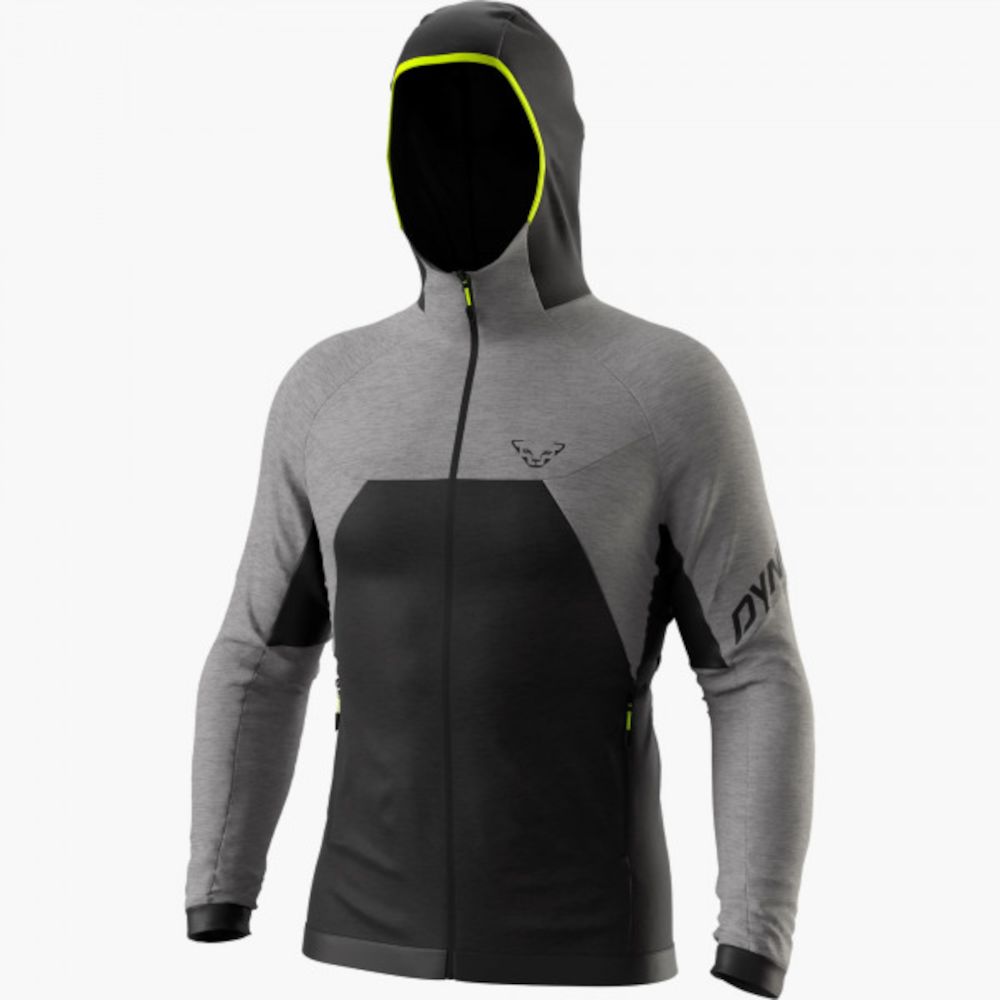 Флисовая кофта Dynafit Tour Wool Thermal Hoody Mns L серый/черный - Robinzon.ua