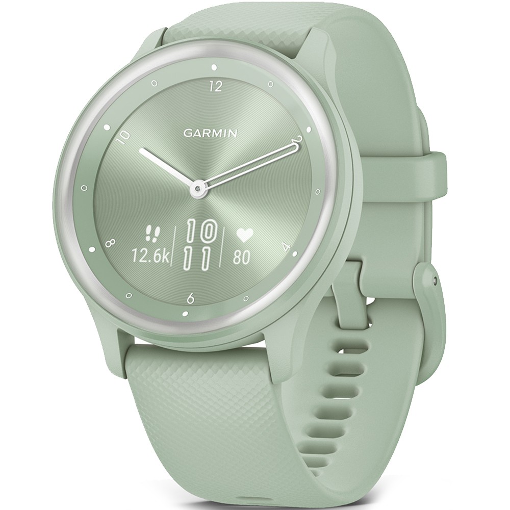 Фитнес часы Garmin vivomove Sport Cool Mint с силиконовым ремешком 010-02566-03 - Robinzon.ua