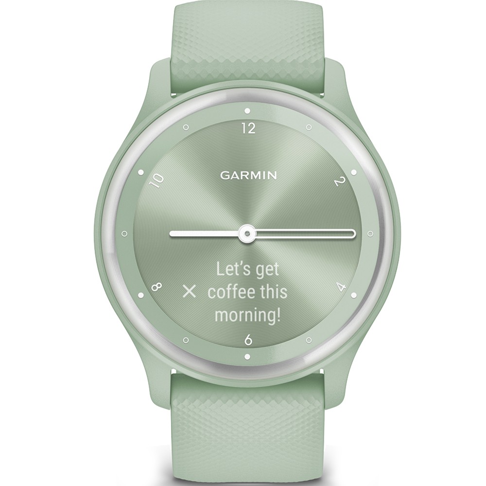 Фитнес часы Garmin vivomove Sport Cool Mint с силиконовым ремешком 010-02566-03 - 2 - Robinzon.ua