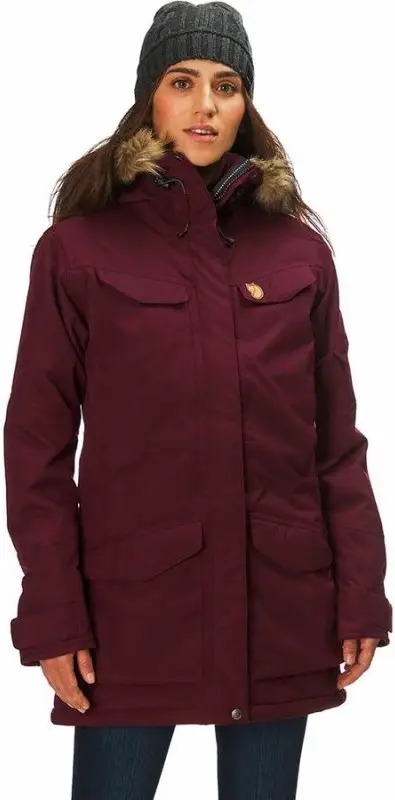 Городская женская теплая мембранная парка Fjallraven Nuuk Parka, L - Dark Garnet (89655.356.L) 2021 - 5 - Robinzon.ua