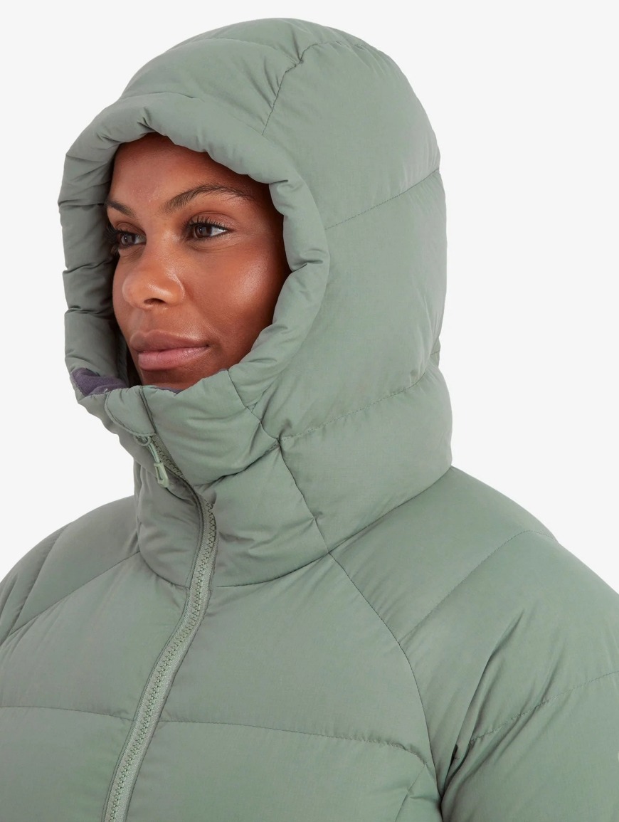 Городской женский зимний пуховик Montane Female Tundra Hoodie, Eucalyptus, XS/8/34 (5056237085865) - 6 - Robinzon.ua